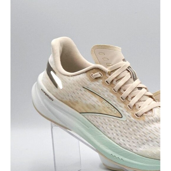 Brooks Women's Beige White Mint Hyperion Tempo Running Shoes Sz 10 2930 - Picture 9 of 16